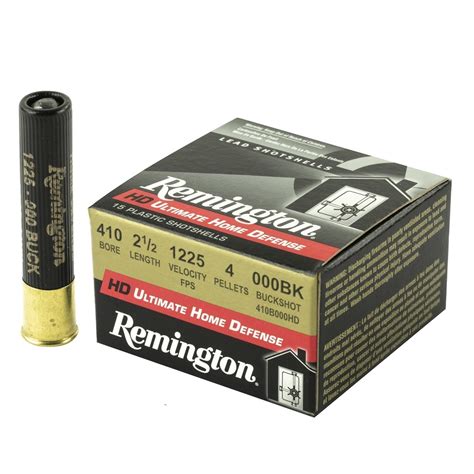 Remington Hd Ultimate Defense Ammunition 410 Bore 2 12 000 Buckshot 4