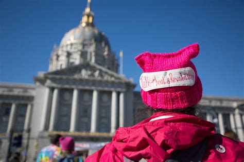 Photos Pussy Hats And Protest Signs Fill Streets At Bay Area Womens Marches Kqed