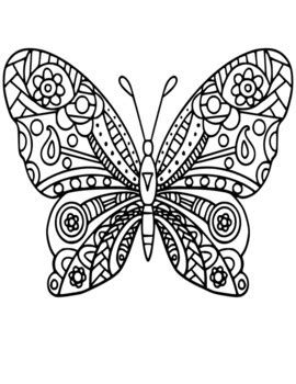 100% free spring coloring pages. Butterfly Coloring Pages by The Creative Blessing | TpT