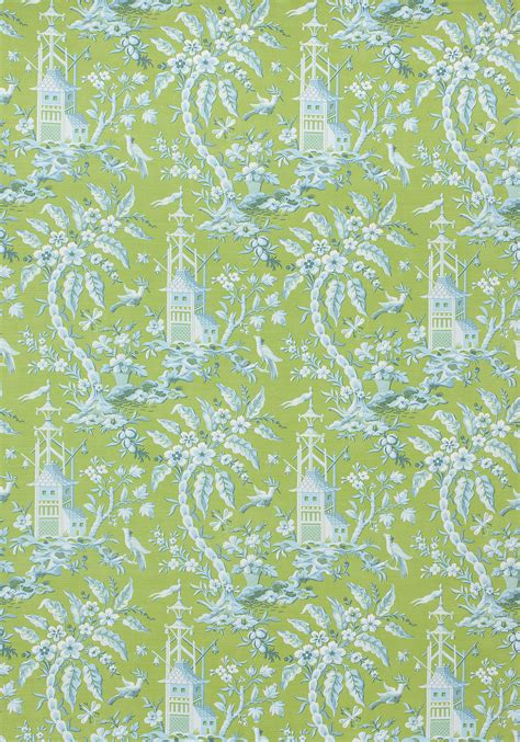F914208 Pagoda Garden Thibaut Fabric Wallpaper