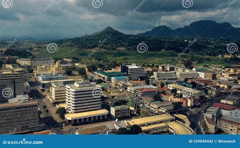 Aerial View Of Blantyre The Commercial City Of Malawi Stock Footage