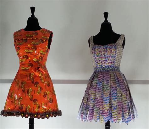 Candy Wrapper Dresses Recycled Dress Fashion Upcycle Clothes