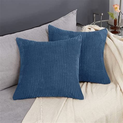 Deconovo Corduroy Throw Pillow Covers 2 Pcscover Only On Sale Bed