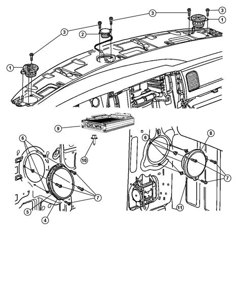 Chrysler dodge jeep wiring diagrams on joying iso harness. Dodge Ram 3500 Speaker. 6.5. Rear, rear door. infinity speakers - 56043328AA | Mopar Parts ...