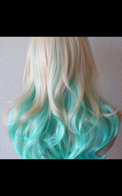 Blonde And Aqua Ombre Hair Hair Styles Long Hair Styles Hair Color Blue