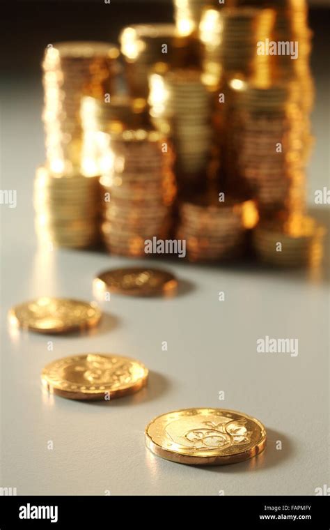 Stack Of The Gold Coin Stock Photo Alamy
