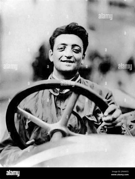 Enzo Ferrari Portrait Of The Italian Racing Car Driver And Founder Of