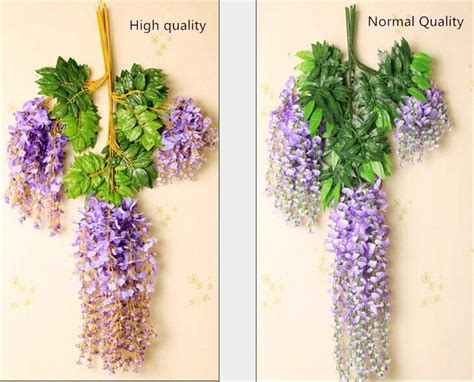 2021 High Quality 110cm Artificial Wisteria Flower Garlands Wedding