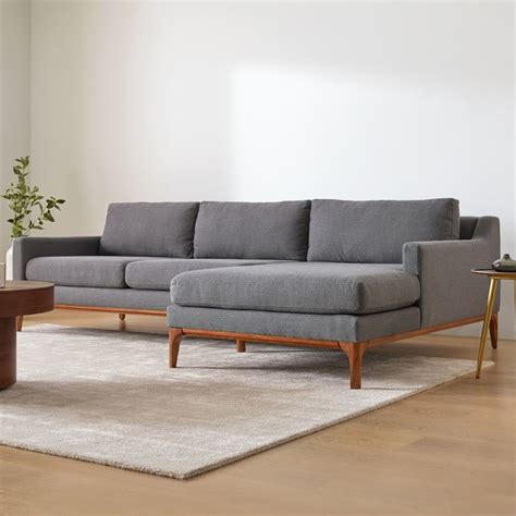 Parker 2 Piece Chaise Sectional Sofa With Chaise West Elm