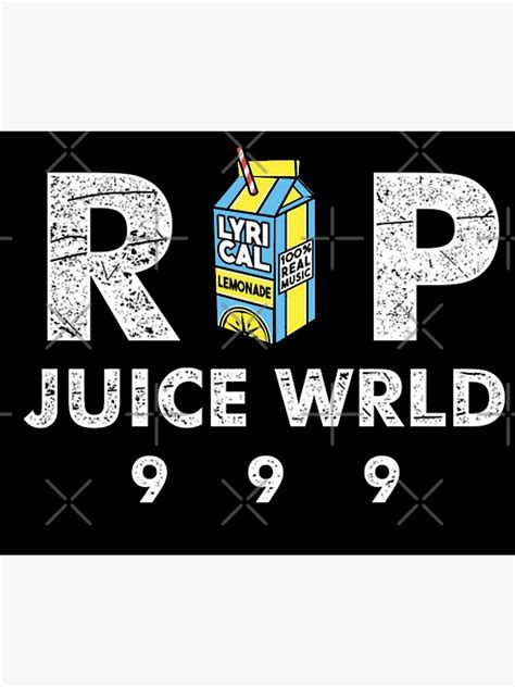 Juice Wrld Rip 999 Black Background Poster By Nmrkdesigns Redbubble