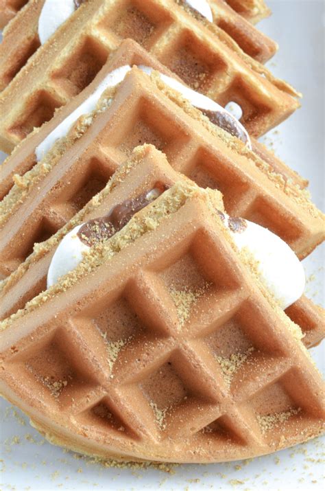 How To Make S Mores Waffles Recipe Easy Waffle Sandwich