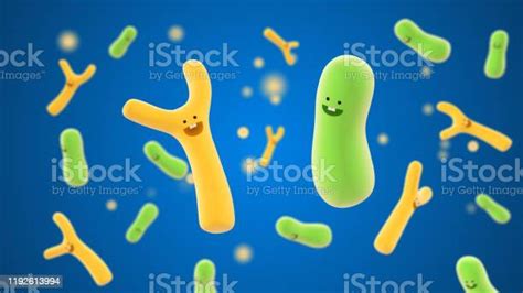 Forma De Dibujos Animados Bifidobacterias Foto De Stock Y Más Banco De