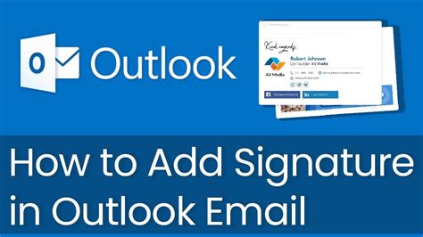 How To Add An Email Signature To Your Outlook Email Youtube