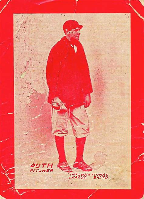 1914 babe ruth pre rookie card digital art by wayne taylor fine art america