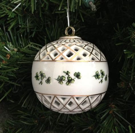 Irish Christmas Ornament Shamrock Ball Ornament At