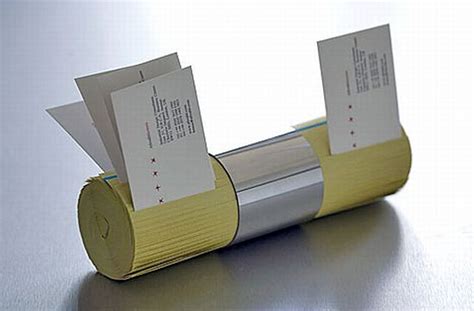 Luxurious business cards will help with this. Business Card Holder made out of recycled Yellow Pages ...