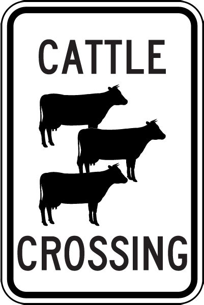 Cattle Crossing Sign Save 10 Instantly