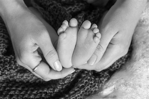 134 Mother Holding Newborn Babys Feet Her Hands Stock Photos Free