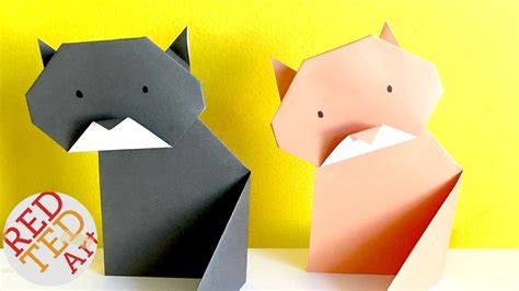 Easy Origami Cat Paper Diys Origami For Kids Very Easy Youtube