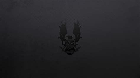 X Px Free Download HD Wallpaper UNSC Logo Black Background Halo Video Games
