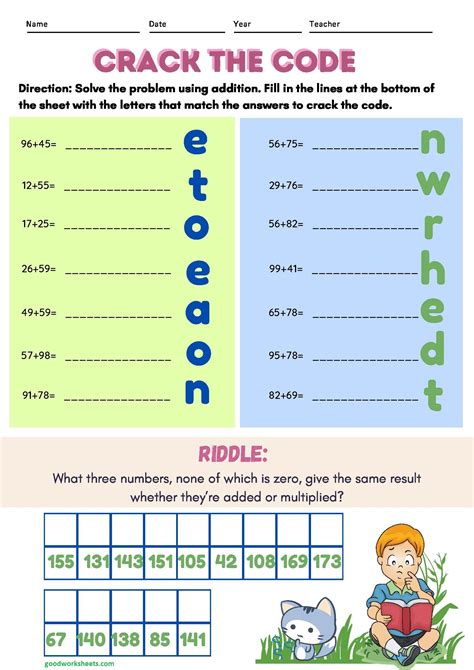 Crack The Code Worksheets Free
