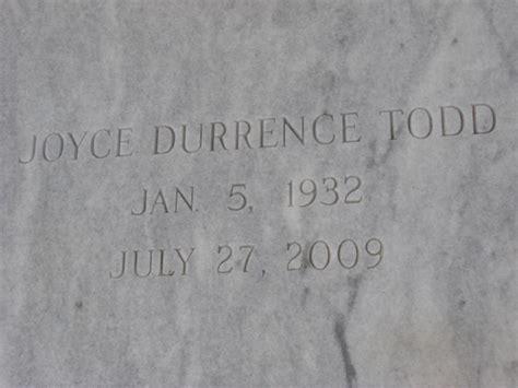 Joyce Durrence Todd 1932 2009 Find A Grave Memorial