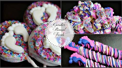This makes for a great photo op and looks like you. Basic Gender Reveal Treats👣 - YouTube