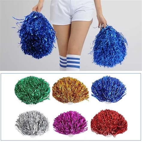 1pc game pompoms cheap practical cheerleading cheering pom poms apply to sports match and vocal