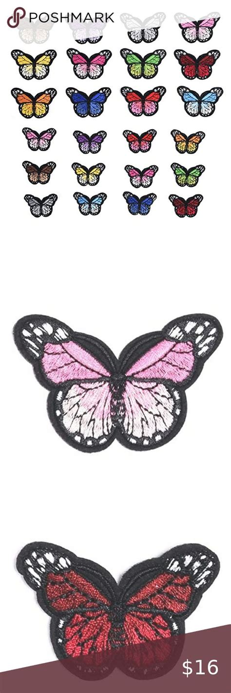 6 Pc Butterfly Iron On Patches Monarch Vsco Embroidered Patch Diy
