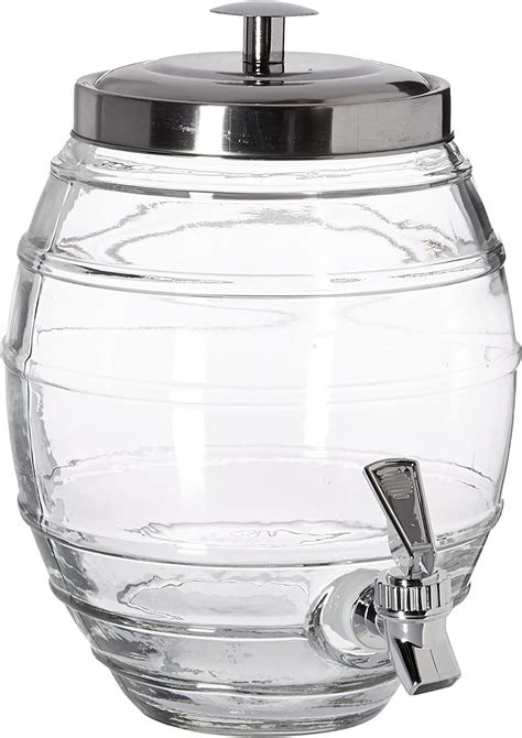Style Setter 210957 Gb 1 Gallon Glass Beverage Drink Dispenser With Metal Lid 7