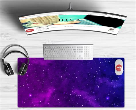 Starry Space In Purple Desk Mat Desk Mat For Home Office Etsy