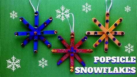 Christmas Craft Popsicle Stick Snowflake Popsicle