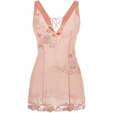 La Perla Peony Nude Babydoll In Silk Georgette And Embroidered Tulle