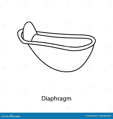 cervical diaphragm color line icon uterus and contraceptive method birth control safety sex