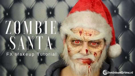 Zombie Santa Fx Makeup Tutorial Youtube
