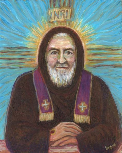 Padre Pio Catholic Art Print Stigmata St Pio Patron Of Etsy