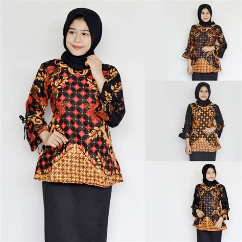 Check spelling or type a new query. trolistore grosir size M L batik wanita SRNG blouse blus ...