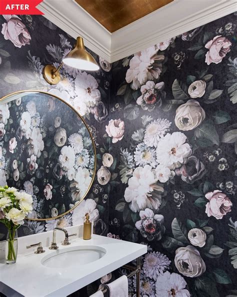 Before And After This Powder Rooms After Is Full Of The Best Kind Of