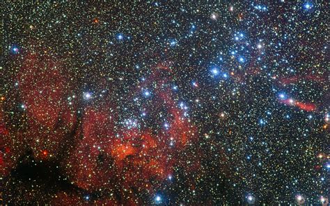 Colorful Star Cluster Wallpaper Space