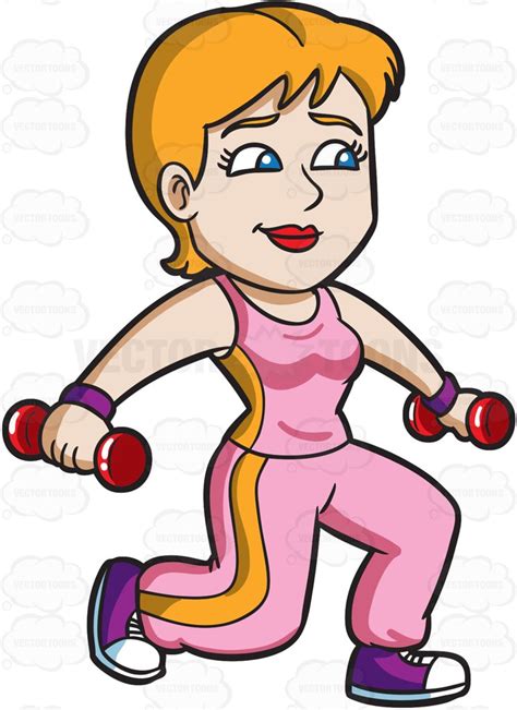Clipart Of Woman Working Out 123px Image 5