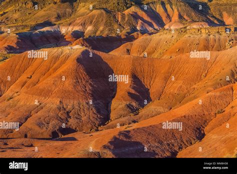Colorful Painted Desert Landscapes Viewed From Along The Park Road In