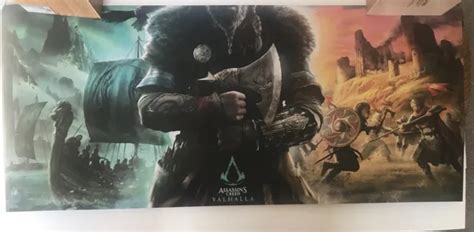 Assassins Creed Valhalla Pre Order Poster 12 X 28 Double Sided New