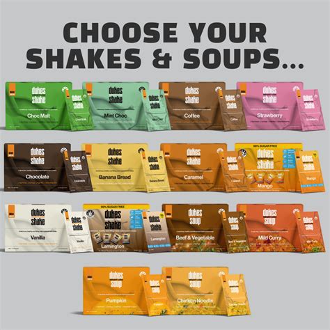 Dukes Weight Loss Shake And Soup Bundle Sachets Buy 3 Get 1 Free