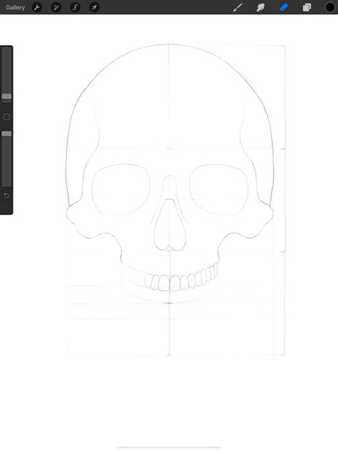 3 Easy Ways To Draw A Skull In Procreate Skulls Drawing Skull