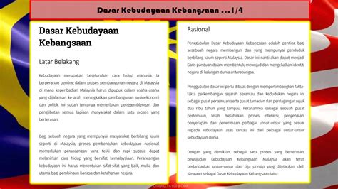 Readings in indonesian culture bacaan kebudayaan indonesia. Pengajian Am & Geografi STPM: Dasar Kebudayaan Kebangsaan