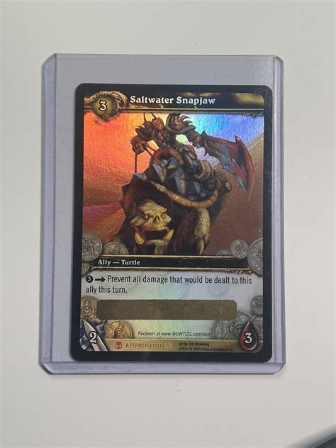 World Of Warcraft Wow Tcg Loot Card Saltwater Snapjaw Mount New