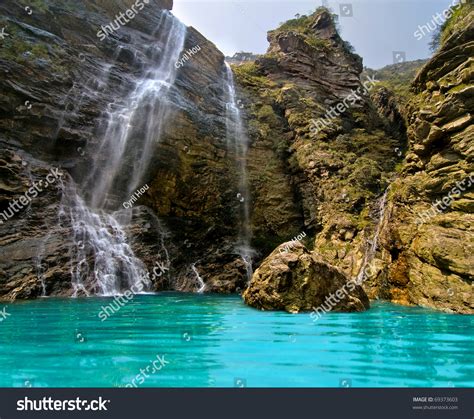 Wonderful Natural Waterfall In Lushan Jiangxi China Stock Photo