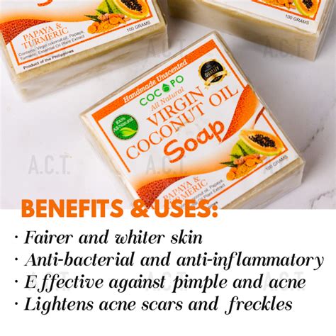 Vco Papaya Turmeric Soap Vitamin A Fairer Skin Anti Bacteria Anti