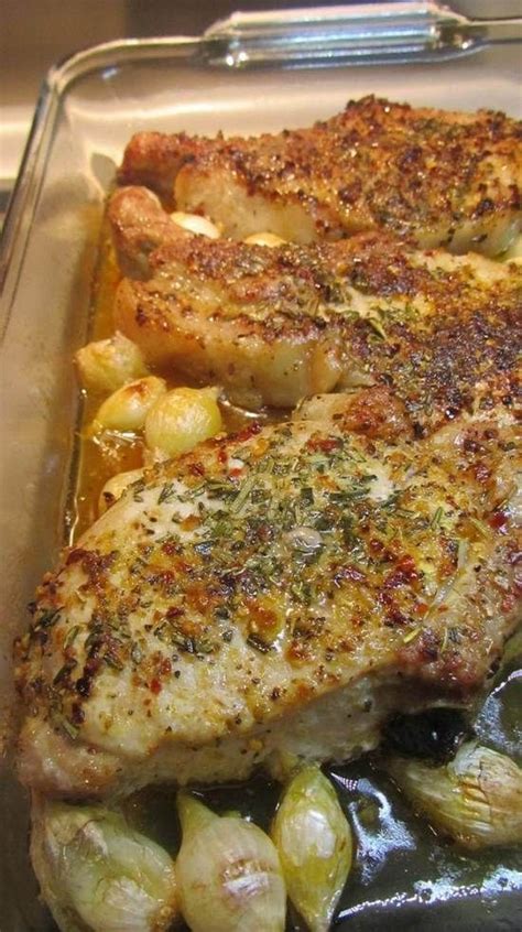 This recipe is for two pork chops. Tender rosemary and herbed bone-in pork chops with a roasted shallot wine sauce in 30 minutes ...