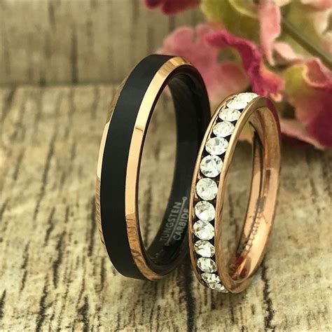 This Adorable Ring Is Crafted Of 4mm High Quality Two Tone Black And